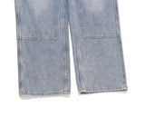 Harajuku Streetwear Y2K Sashes Straight Washed Men's Jeans Pockets Vintage Baggy Casual Cargos