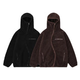 high street fleece hooded jackets and coats new casual warm hoodies hairy curved zipper outerwear streetwear winter men black - variant style a0b3b5 for streetwear fashion