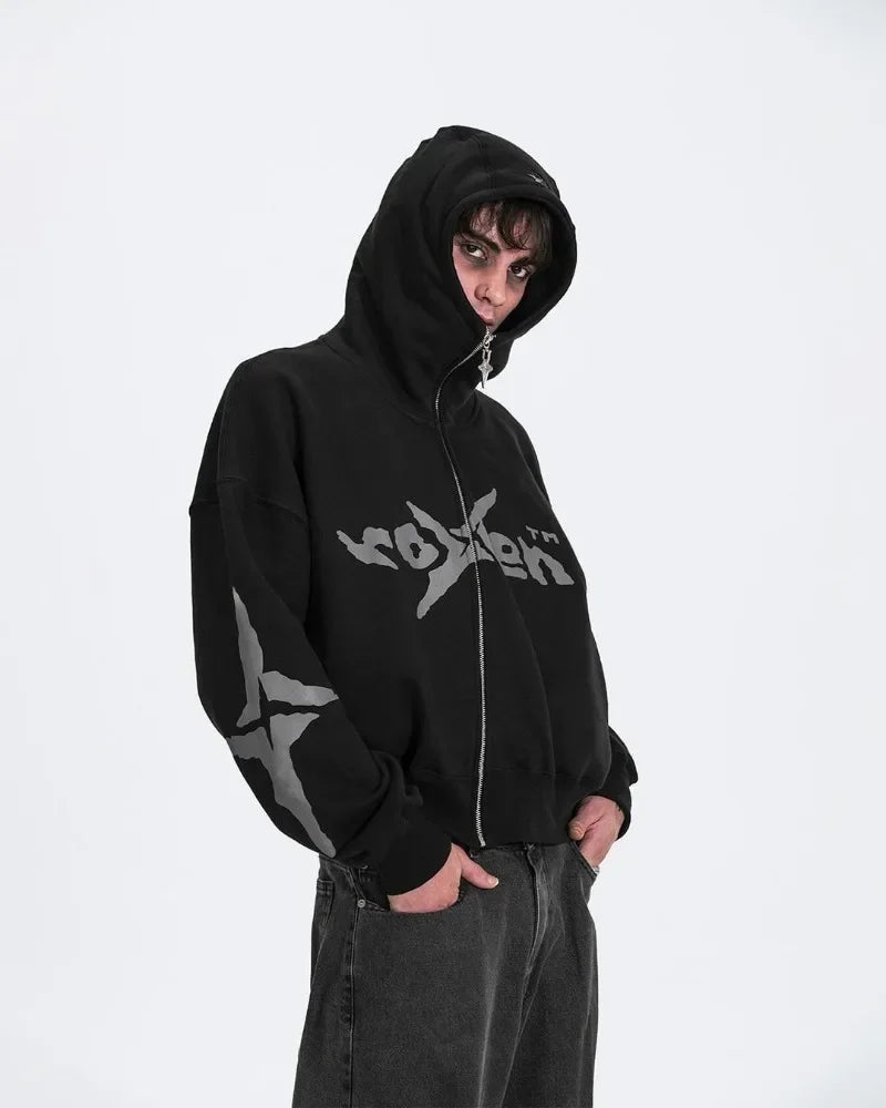 American Gothic Punk Harajuku Retro Oversized Hoodie Women Y2K Fashion