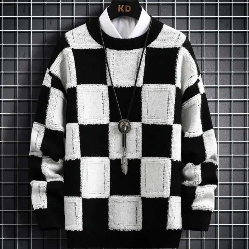 oversized flame knit top, unisex streetwear inspired by 2025 fashion trends, mens fashion layer for modern streetwear collect