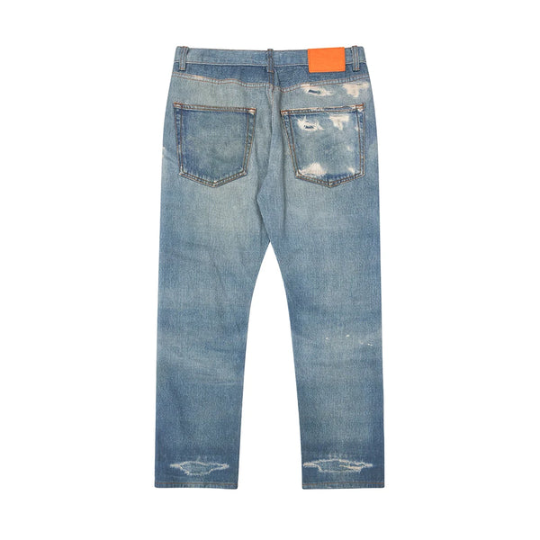streetwear ripped hole patch baggy y2k jeans for men washed pantalones hombre straight casual denim trousers oversized stacked flare jeans