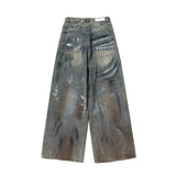 graffiti handdrawn damaged wash baggy jeans for men and women straight streetwear y2k denim trousers pantalones hombre cargos 1 unique cargo style 100
