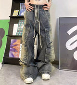 baggy jeans side pocket loose denim pants men luxury designer fashion harajuku streetwear baggy jeans trousers unique jeans style 2280