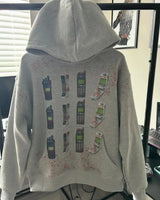 Y2K Autumn Winter Outfit Long Sleeve Hoodie Dark Retro Printed Sweatsh
