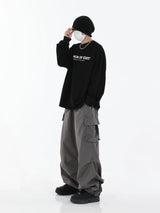 hip hop loose fit elastic waist pants fashion side pocket pants streetwear mens new spring summer casual baggy pants joggers unique joggers style 455