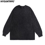Harajuku Streetwear top – Harajuku Skeleton Printed Retro Distressed Washed T Shirt Me
