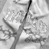 European American Trend Brand Printing Personality Retro Zipper Sweatshirt Fashion Ins Street Men Women Y2K Hoodie Sweatshirt
