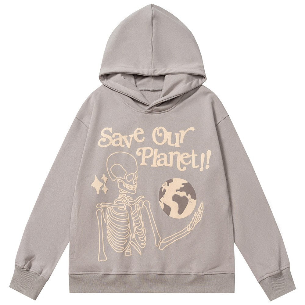 "Save Our Planet" Graphic Unisex Streetwear Vintage Women Men Y2K Hoodie