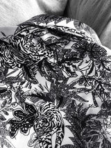 New 2021 luxury Men Classic Sketch jungle Leopard Fashion 50% Silk Casual Shirts Shirt high quality Pocket Short sleeves #A47