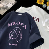 Anime Vintage print – Cartoon Graphic Tshirt Kawaii Oversized Tee Shirt Retro Cute