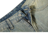 streetwear mens zipper jeans solid color patchwork straight jeans summer casual hip hop denim pants high street loose trousers unique jeans style 3506