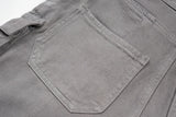 streetwear big pockets sashes pleated baggy jeans for men and women washed straight casual cargo pants oversize denim trousers unique cargo style 152