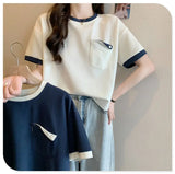 Harajuku Melting smiley – Summer New Fashion Versatile Niche Design Contrasting Color