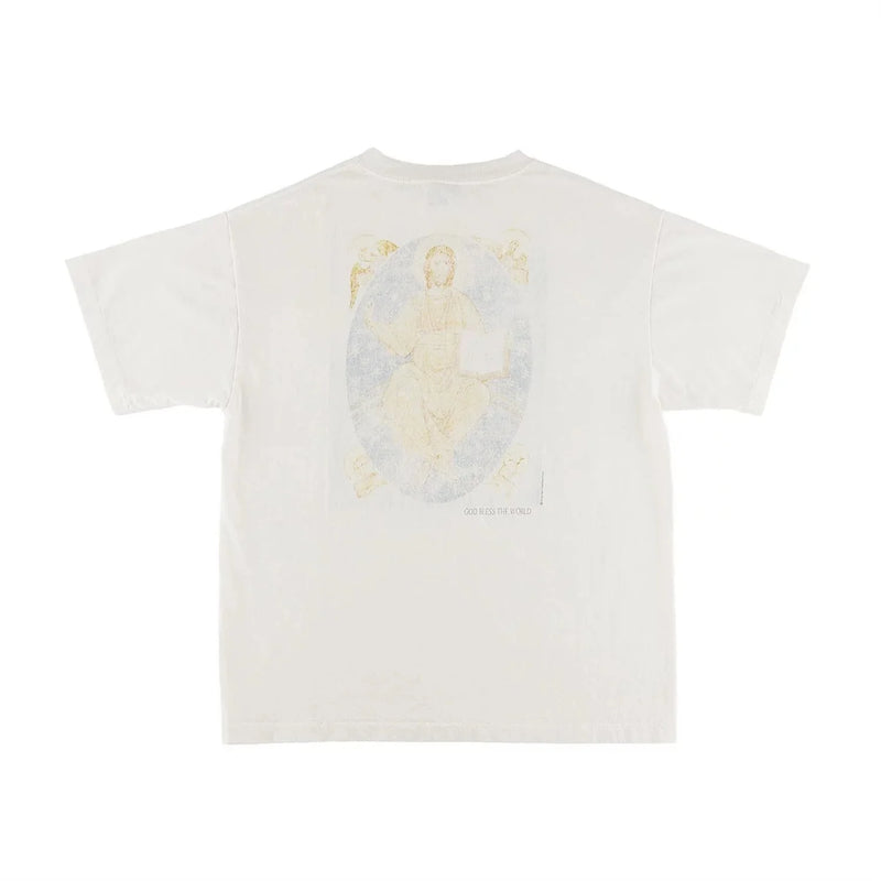 Cyberpunk Aesthetic print tee – Vtg Summer Printed Holy Mother Portrait Short Sleeved T Shir