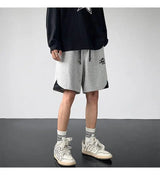 Korean fake two-piece sports basketball shorts men summer American fashion brand high street versatile couple retro sweatpants
