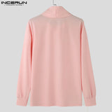 Fashion Casual Style Tops Incerun New Mens Pile Collar Design Hoodies