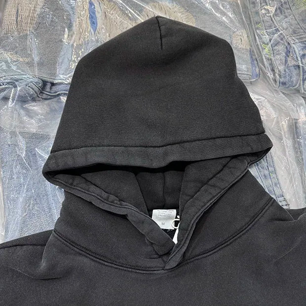 Techwear hoodie with glitch digital circuit board design