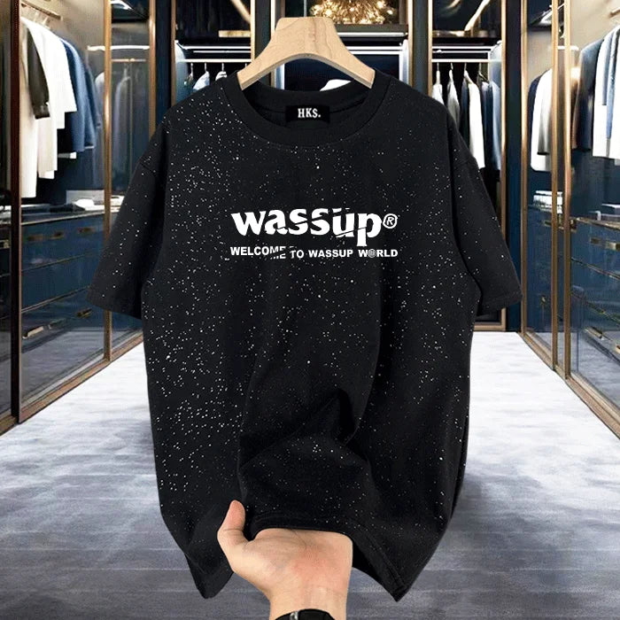 Trapwear Aesthetic piece – Mens T Shirt Shining Starry Sky Casual Interesting Printed T