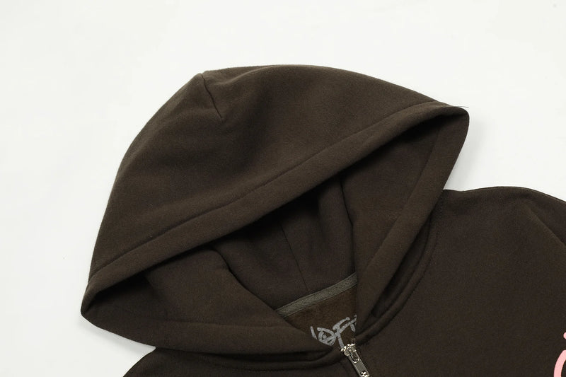 Y2K Skeleton Graphic Hoodie Layered Streetwear