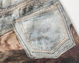 new autumn frayed patchwork baggy jeans pants for men and women straight ripped casual denim trousers oversized loose cargos utility cargo pants