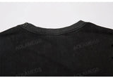 Skatercore Crying angel – Men T Shirts Solid Ripped With Necklace T Shirt Harajuku Vin