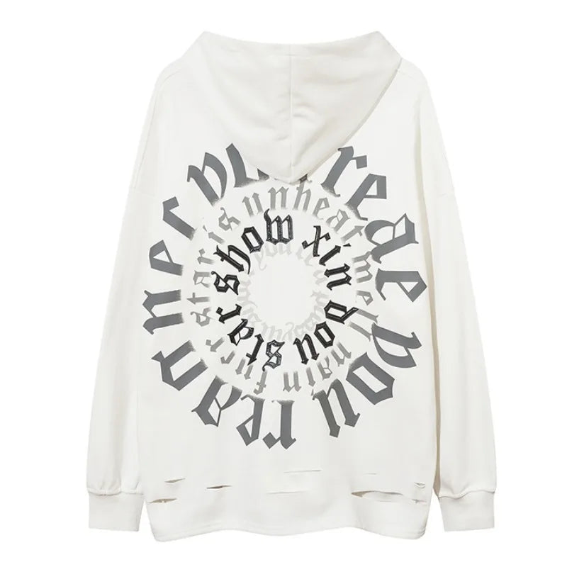 cyberpunk angelcore design featuring fashion letter printed hoodie hip hop retro washed bottom ripped sweatshirt streetwear men hooded warm fleece loose tops hoodies