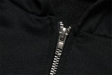 24ss RR123 Brand Fashion Letter Print Black Cotton Cardigan Hooded Sweatshirt High-Street Casual Zipper Hoodie For Winter
