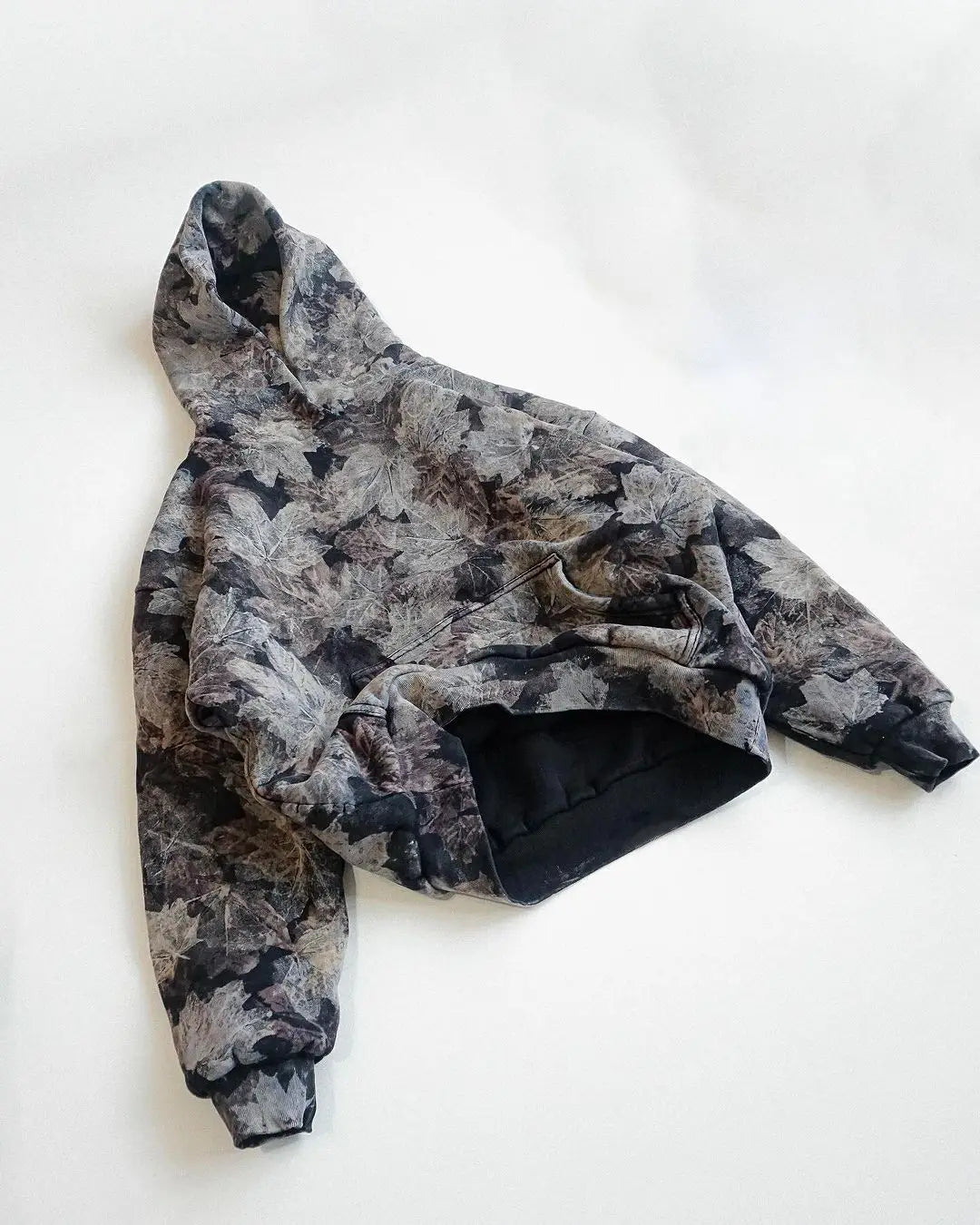 High Street Harajuku New Camouflage Leaf Pattern Hoodie Y2K Sweatshirt