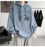 Cool Cartoon Cat Graphic Print Hoodies For Men Y2K Streetwear Clothes