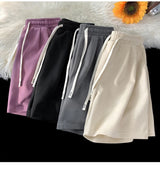 Sadcore Chrome logo – Stylish New Suede Short Sets Hip Hop Street Letter Printing
