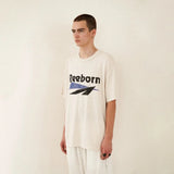 Anime Vintage t-shirt – False Letter Print Washed Distressed Faded Vintage Standard