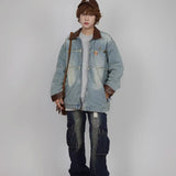 grunge street bomber, modern fit for men, oversized fit