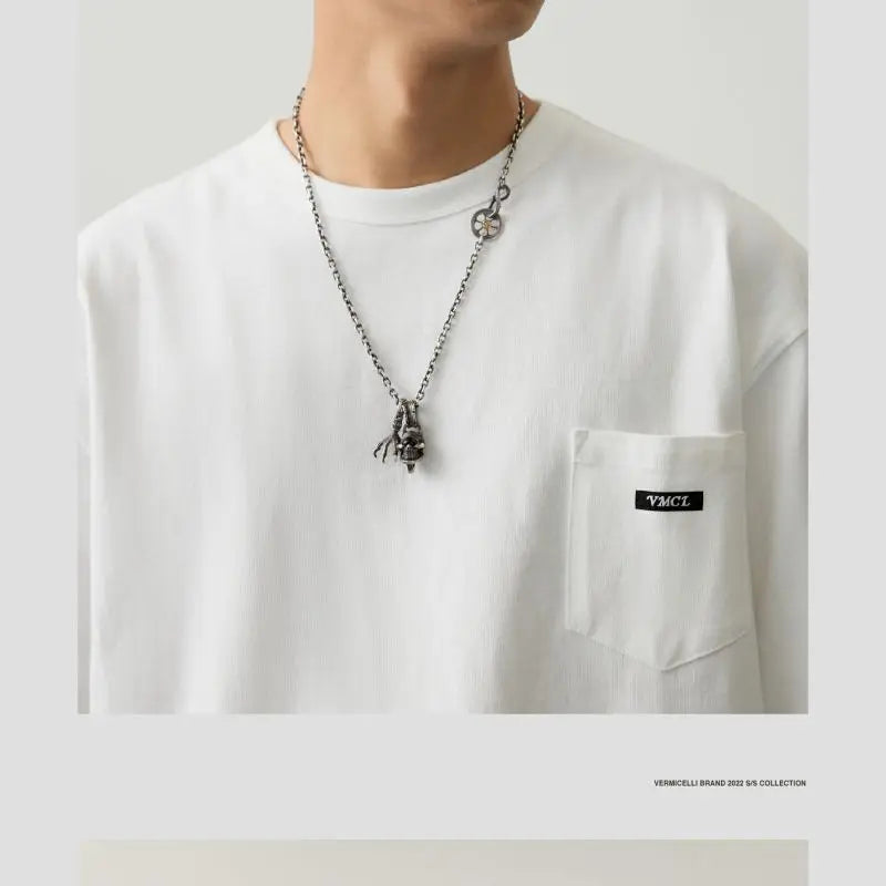 Harajuku Crying angel – Korean Version 2024 Summer Men T Shirt Short Sleeved Cotton