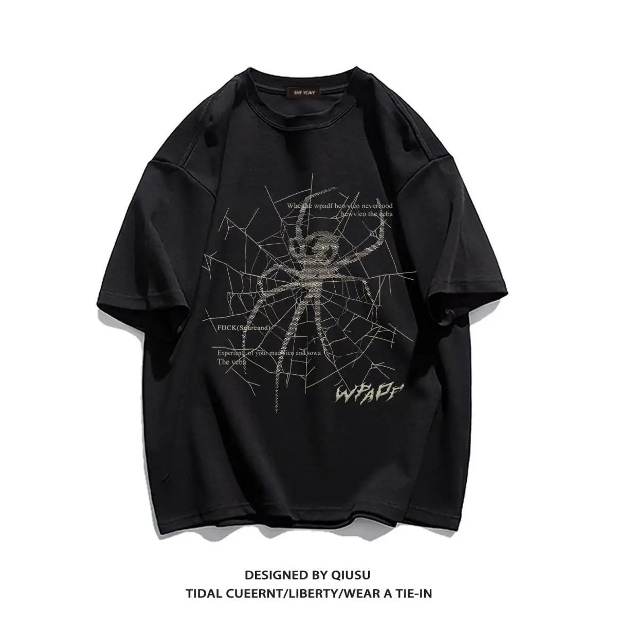 Glitchcore Melting smiley – Mens Pure Cotton T Shirt Short Sleeved Summer Thin Trendy Am