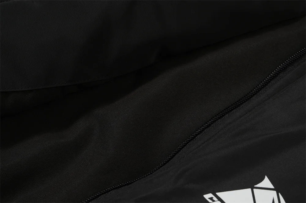 anime aesthetic drop featuring undermycar 2024s trendy brand high quality color matching printed shoulder padded cotton coat jacket