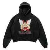 Tideshec 2024 Men Hoodie Retro Japanese Anime Graphic Hoodies Hip Hop