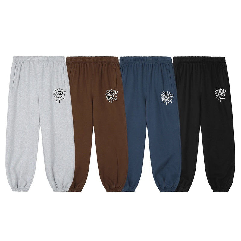 high street letter print fleece joggers sweatpants for men and women solid baggy casual trousers oversized loose sport pants unique joggers style 4523