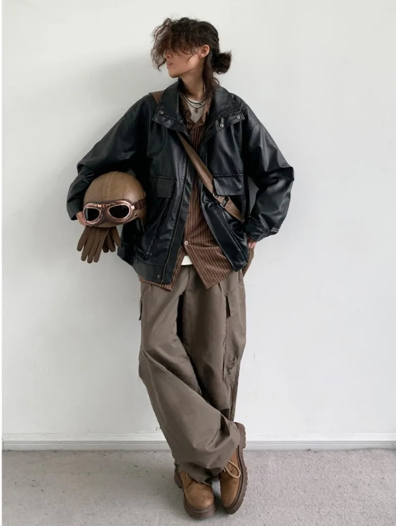 minimalist streetwear jacket, bold fashion piece, aesthetic