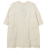 Anime Oversized shirt – Men Short Sleeve T Shirts Shadow Graphic Letter Print Tshirt