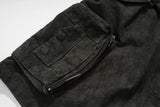 heavy industry tie dyed canvas washed shell shorts for men and women wide leg baggy cargo short oversize loose knee length pants unique cargo style 5613