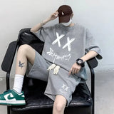Cyberpunk Vintage print – Summer Man Tracksuit Korean Fashion Streetwear Hip Hop Rock