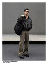 american high street retro men and women trendy straight work pants couple spring and autumn hip hop loose casual pants y2k unique default style 818