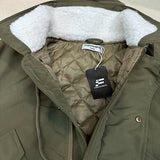 2024AW new cotton dress solid color hooded multi-pocket jacket