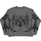 y2k flame knit sweater in soft cotton blend for fashion-forward fall wardrobes, ideal for men’s fashion and seasonal streetwe