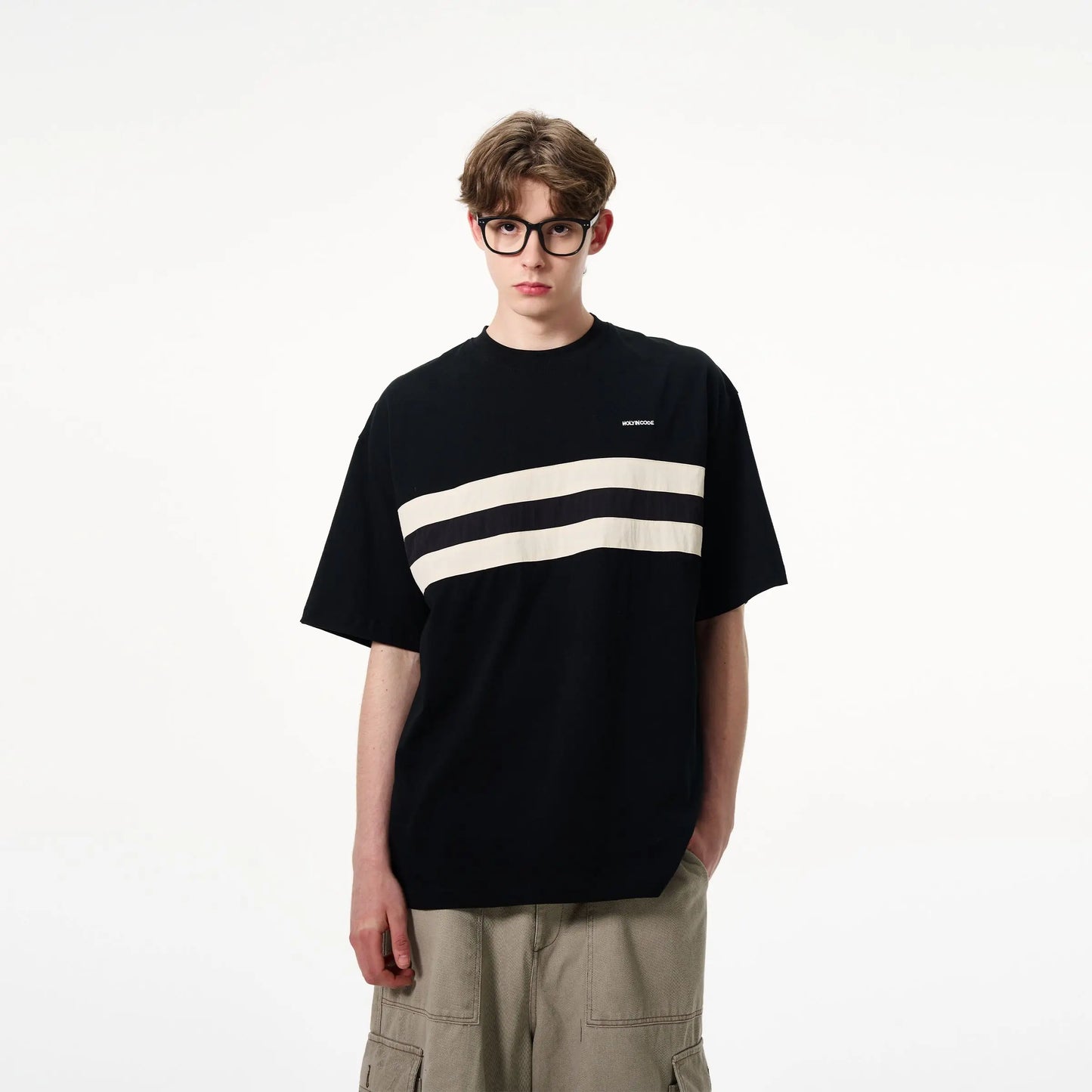 American summer street fashion men and women personalized letter print round neck short sleeved couple Harajuku loose casual top