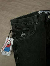 hip hop polar big boy jeans y2k japanese harajuku cartoon embroidery retro baggy jeans black pants womens mens wide leg trouser stacked flare jeans