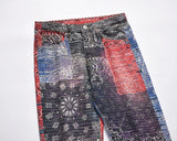 2023 brand new classic paisley west coast crips bloods jeans cotton denim pants comfort casual jeans size 29 36 488 ripped baggy denim