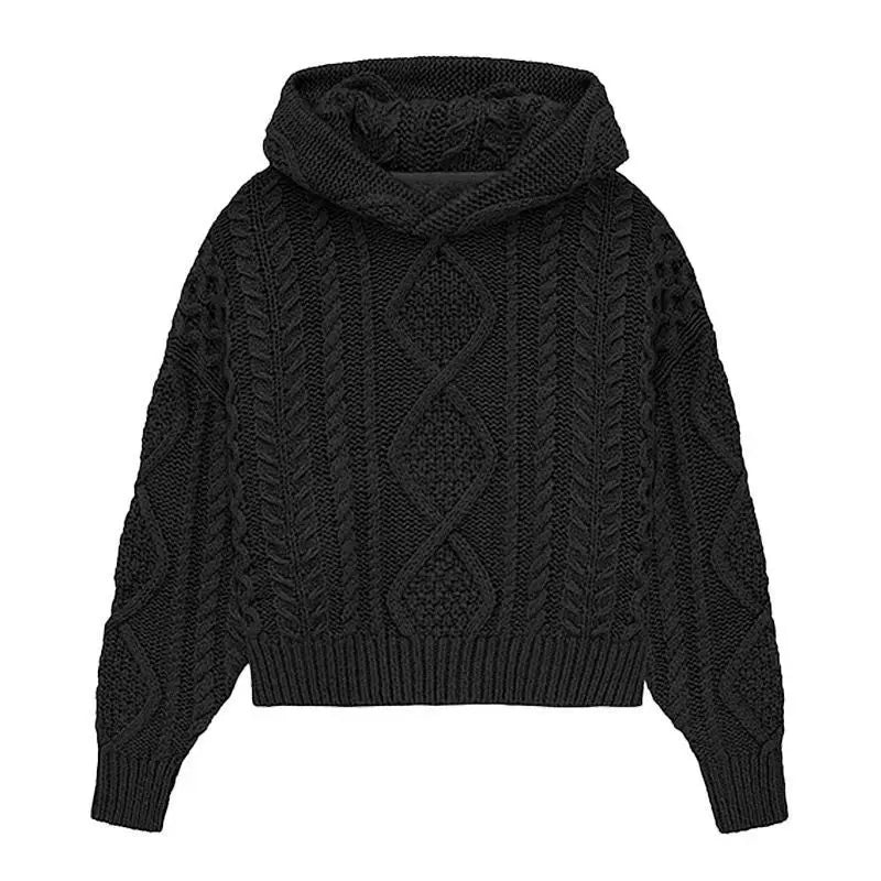 grunge knit pullover for fall and winter, oversized aesthetic with urban style, mens fashion layer for modern streetwear coll