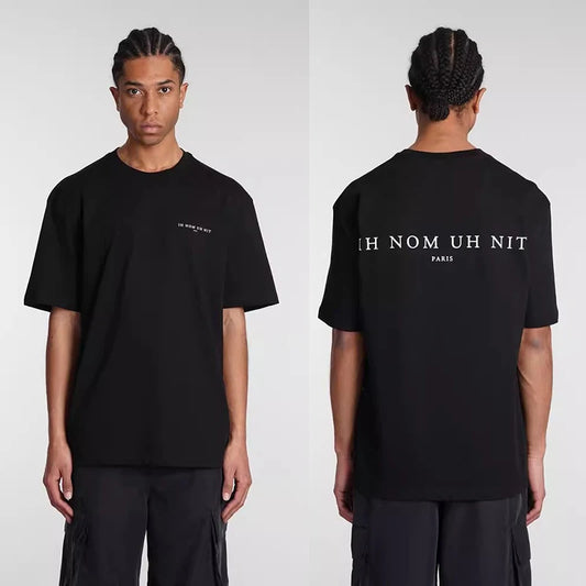 Harajuku Oversized Shirt – Black White Ih Nom Uh Nit Short Sleeve Tops Tee Men Woman Be – Urban Streetwear for Men & Women