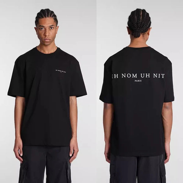 Harajuku Oversized Shirt – Black White Ih Nom Uh Nit Short Sleeve Tops Tee Men Woman Be – Urban Streetwear for Men & Women